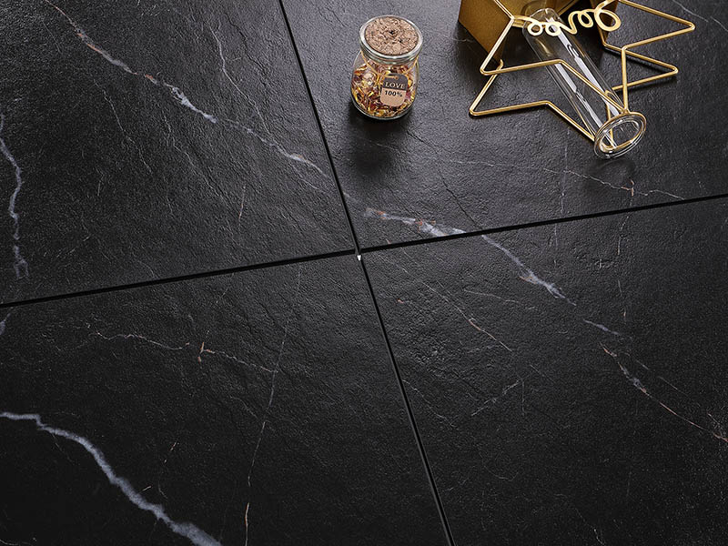 black marble tiles